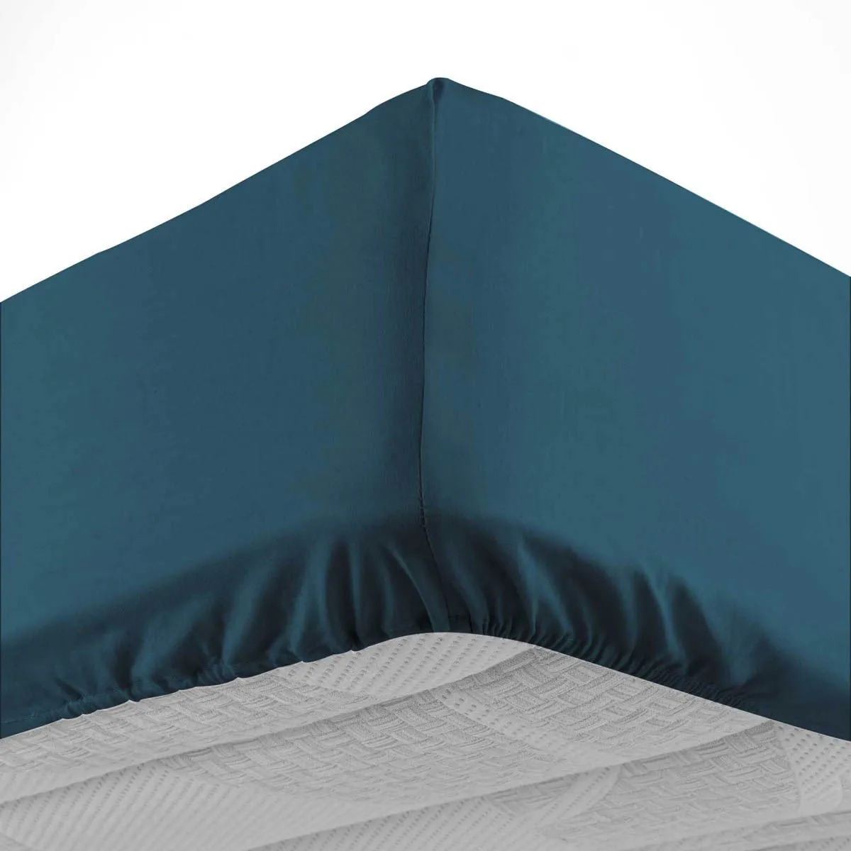 Drap housse 140x190 cm - Bonnet 30 cm - 100% coton Bleu