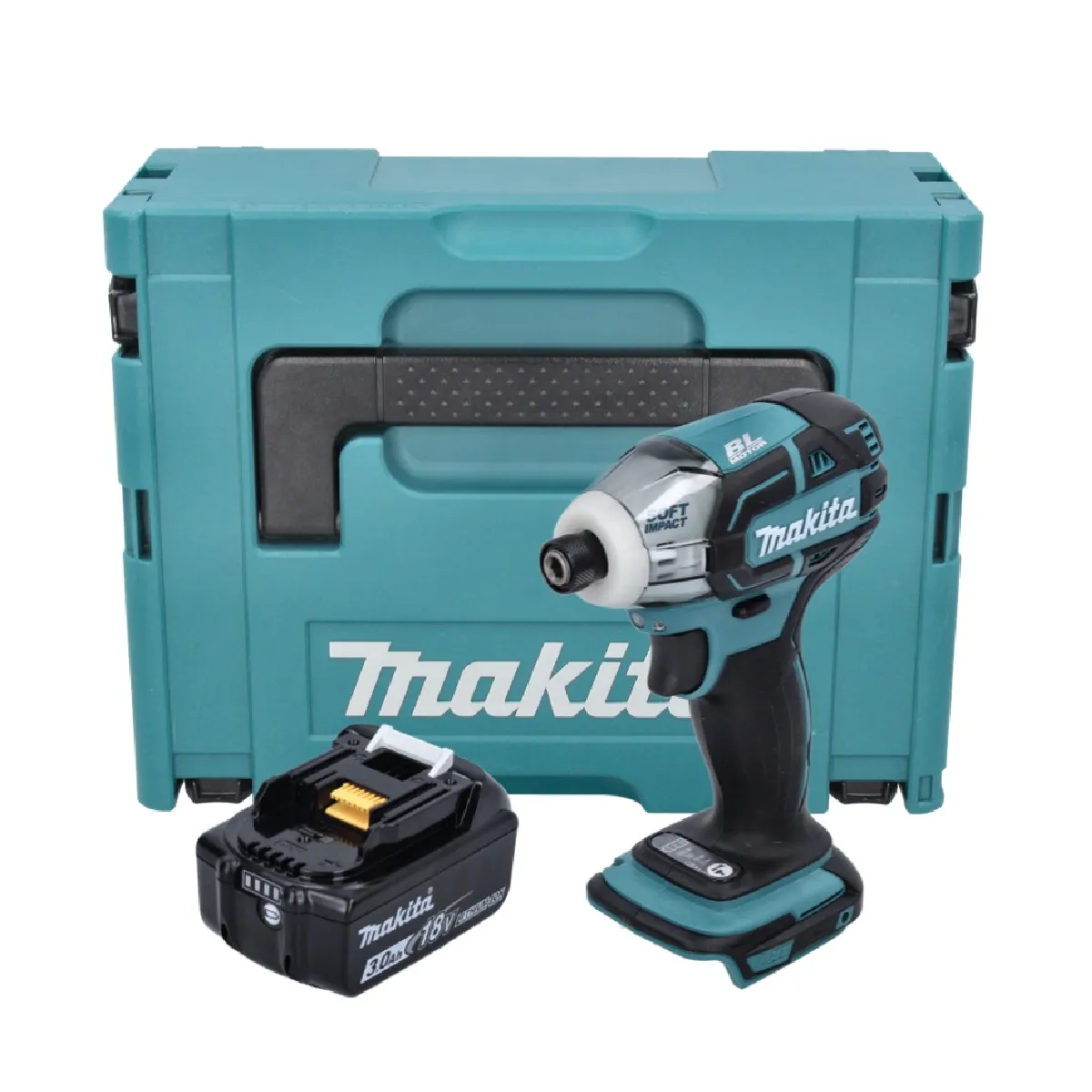 Makita DTS141F1J Visseuse oléopneumatique sans fil 40Nm 14 Brushless 18V + 1x Batterie 3 0Ah + Coffret Makpac sans charger - vue 2