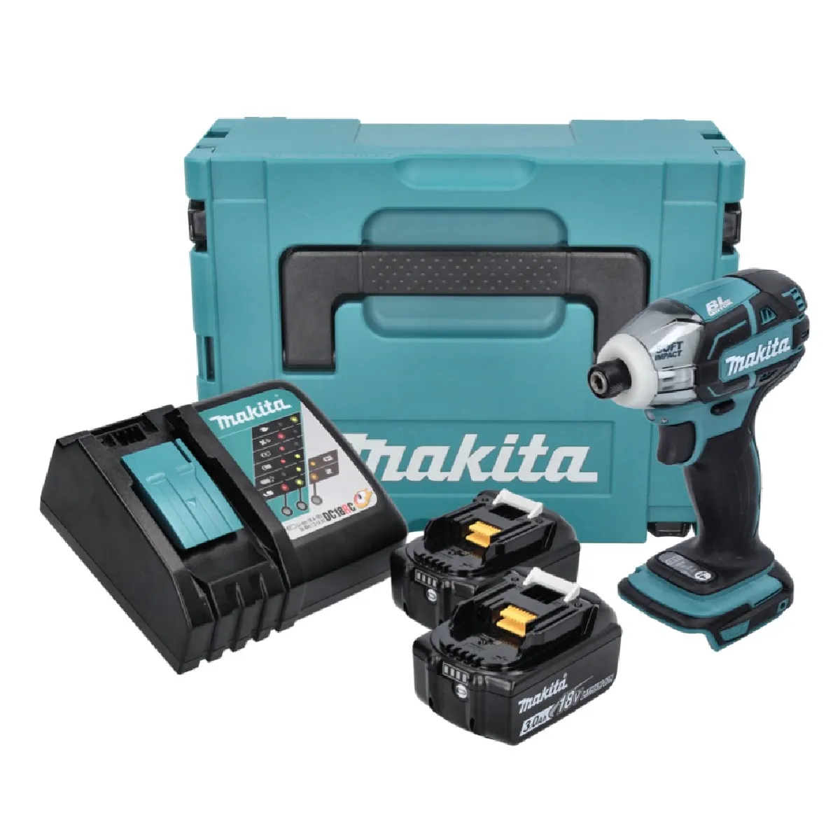 Makita DTS141RFJ Visseuse oléopneumatique sans fil 40Nm 14 Brushless 18V + 2x BatterieS 3 0Ah + Chargeur + Coffret Makpac - vue 2