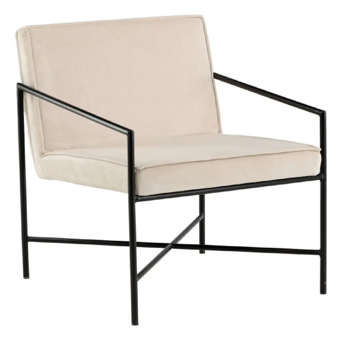 Paris Prix Beige Fauteuil Design Velours