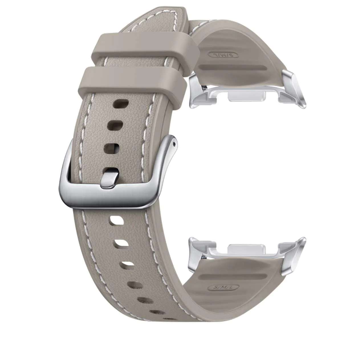 Samsung Bracelet pour Galaxy Watch6 Classic / Watch5 Hybride Premium Taille S/M/L Taupe