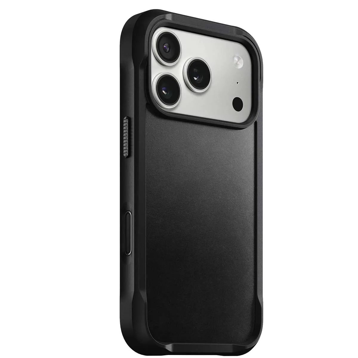 Nomad Noir Coque Pour Iphone 17 Pro Magsafe En Cuir Horween Rigide Antichocs