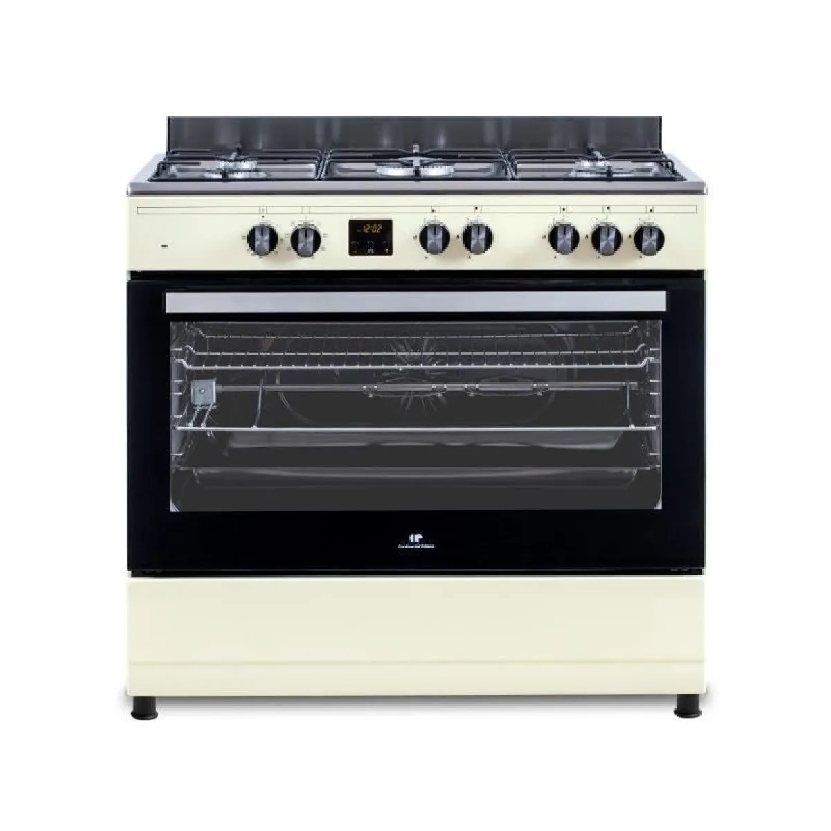 Cuisiniere piano four multifonctions catalyse - CONTINENTAL EDISON - CECP9060CD - 95 L - L90 x H85 cm - Creme / Inox - Image 3