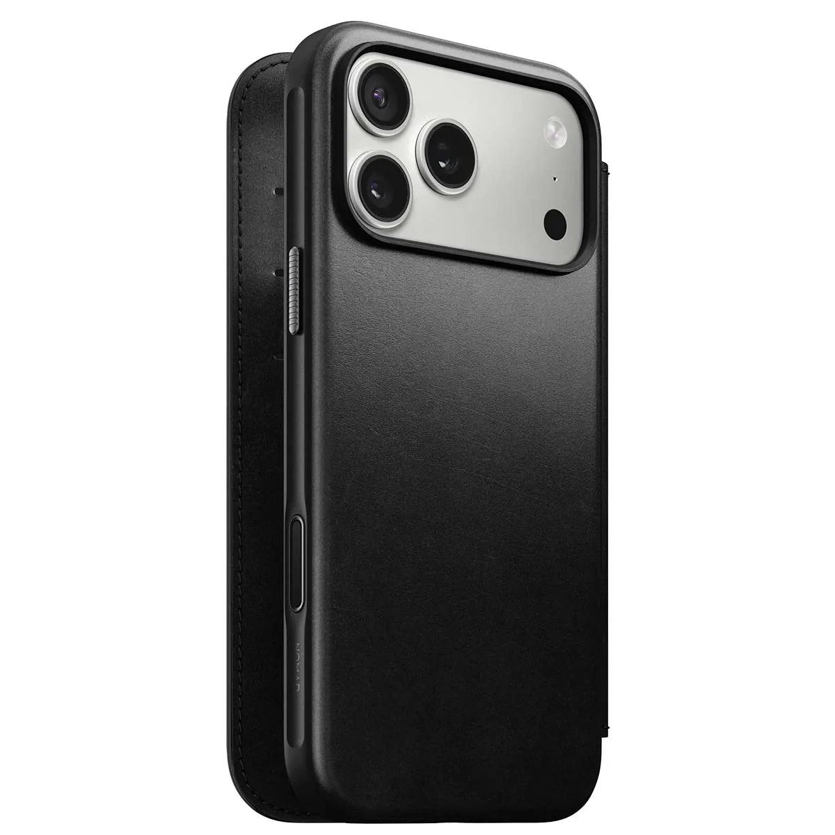 Nomad Noir Étui Portefeuille Pour Iphone 17 Pro Max Magsafe En Cuir Horween Série Modern