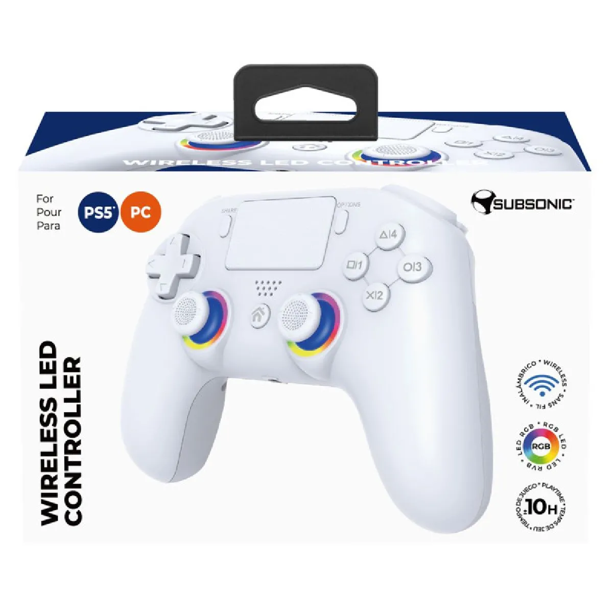 SUBSONIC Manette sans fil  SA5716 2 blanche PS5 et PC