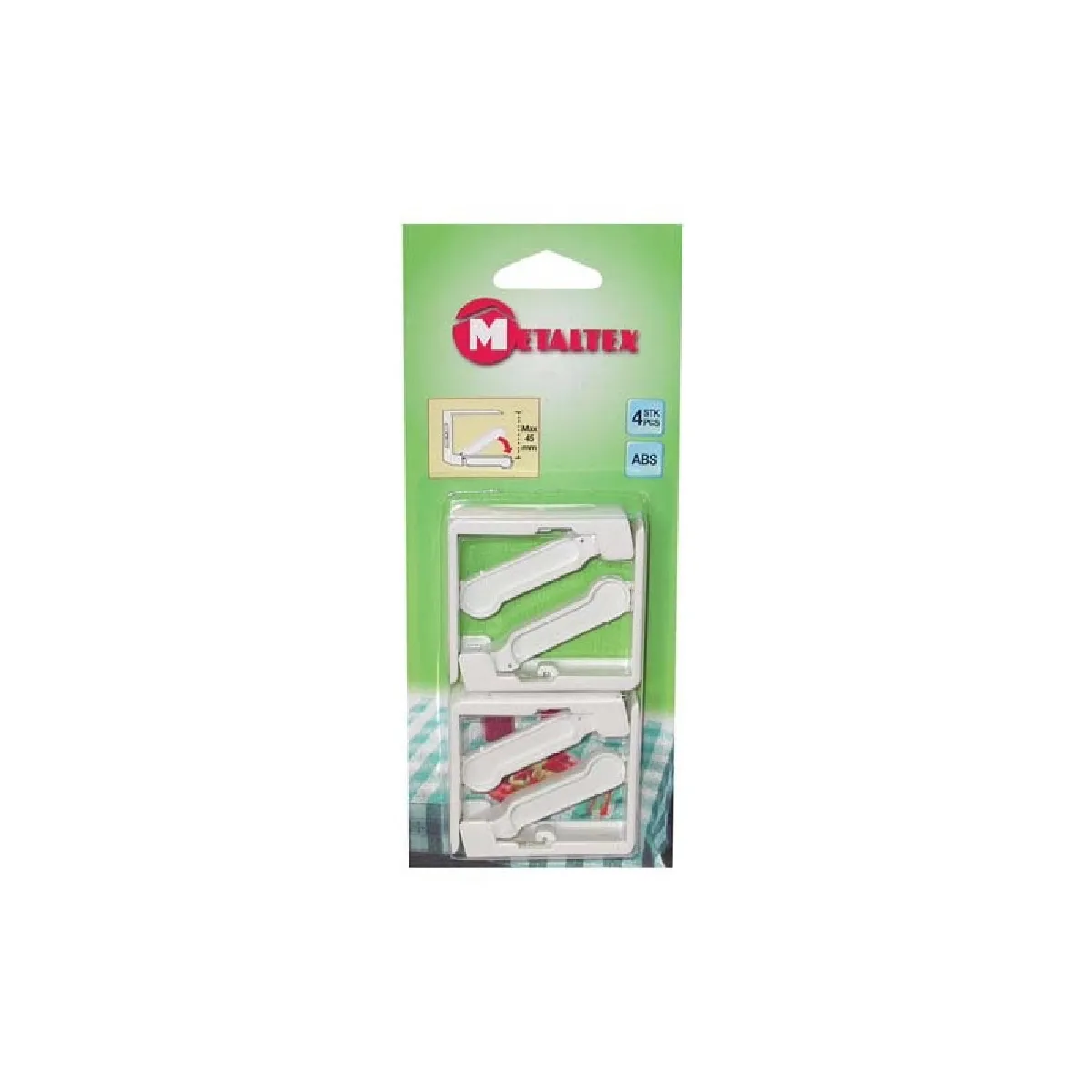 Metaltex Blanc Pince À Nappe Plastique