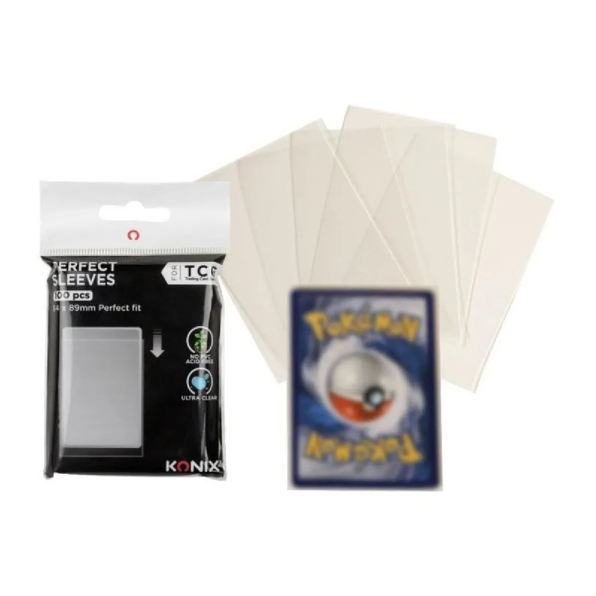 Konix Protège-cartes Perfect Sleeves - Transparent