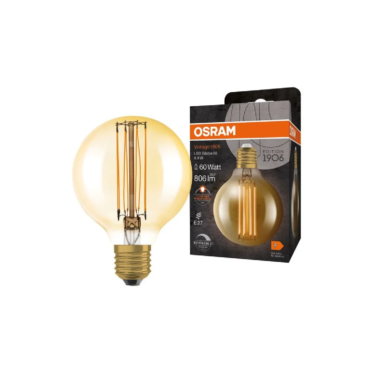 Osram Ampoule Led Globe E27 Vintage 1906