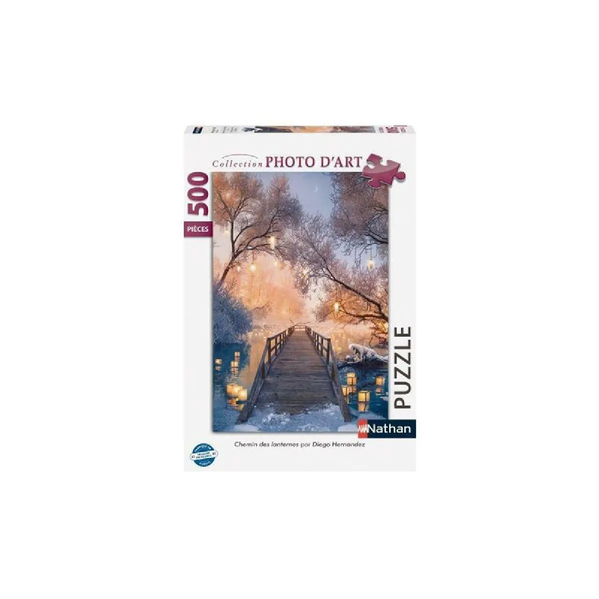 Puzzle 500 pièces : Chemin des lanternes Diego Hernandez Ravensburger Nathan - vue 3