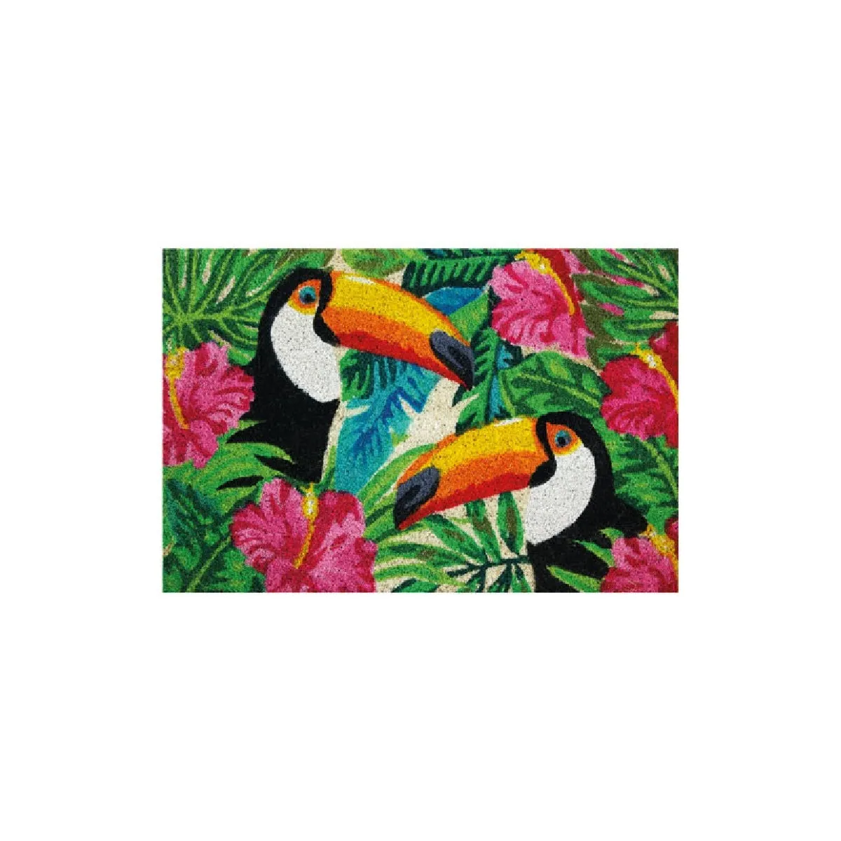 I.d. Mat Tapis Coco Blanchi Toucans 40X60cm Idmat - Cocobtoucans - Image 1