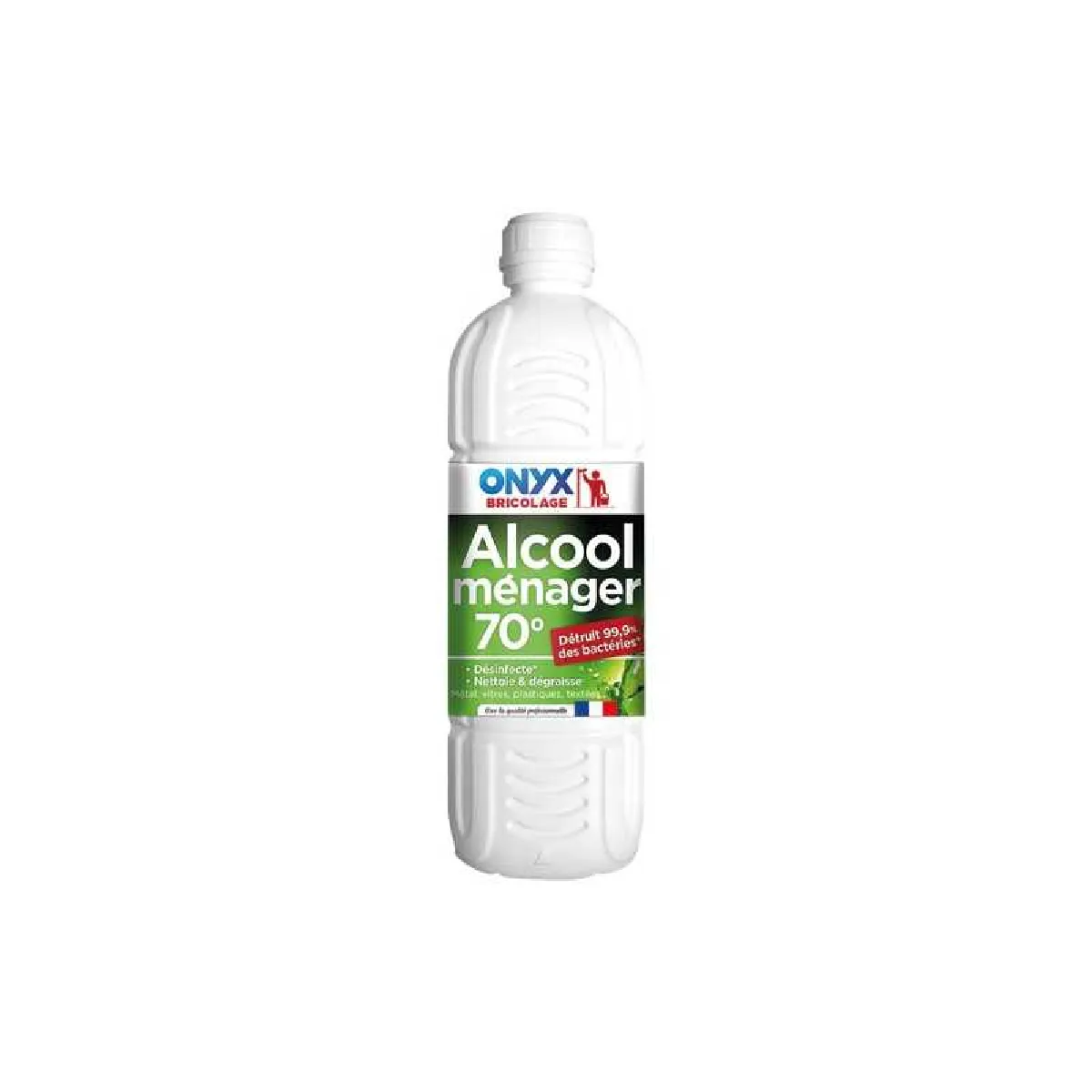 Alcool ménager 70° 1l nettoyant dégraissant désinfectant bactéricide ONYX