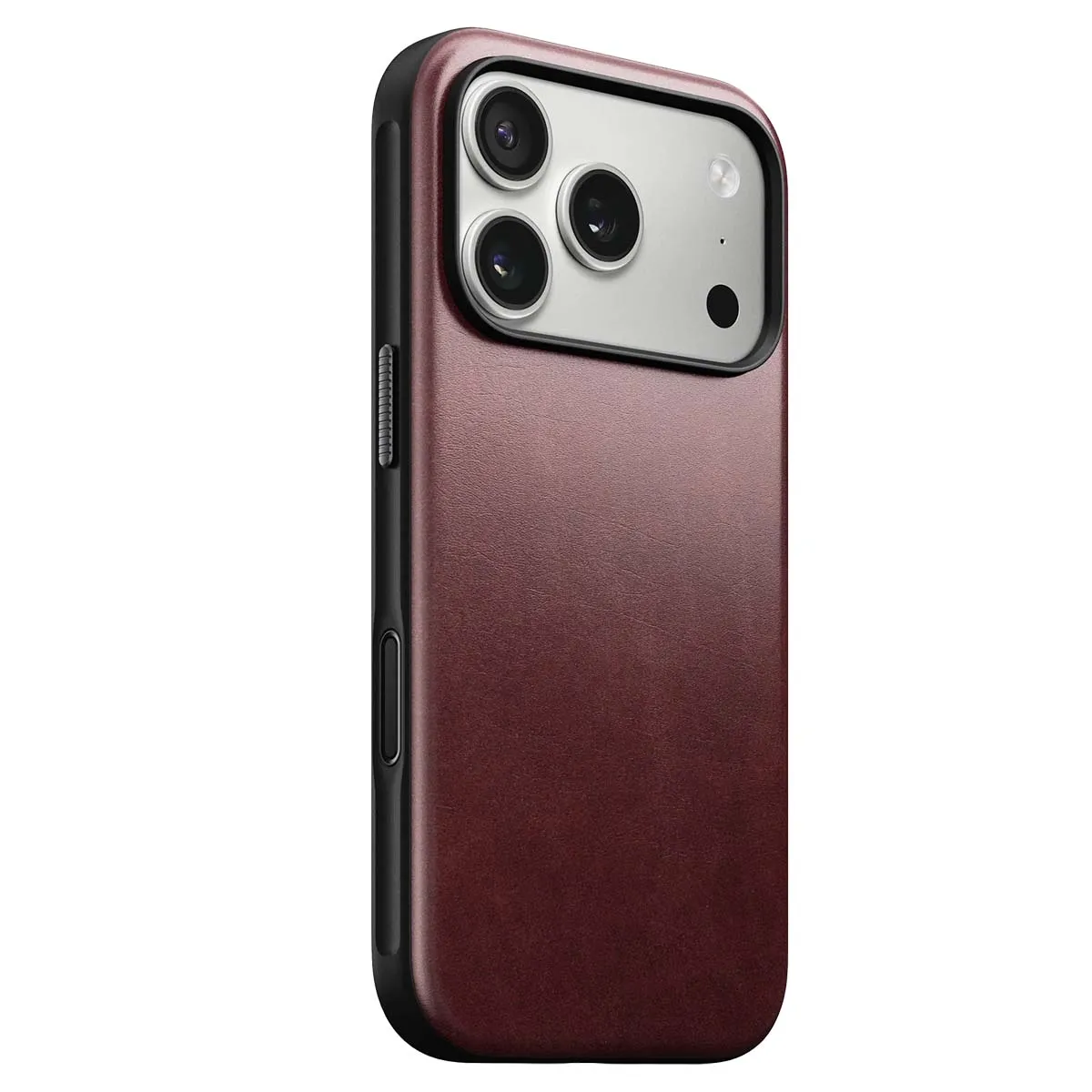 Nomad Coque Pour Iphone 17 Pro Magsafe En Cuir Horween Antichocs Bordeaux