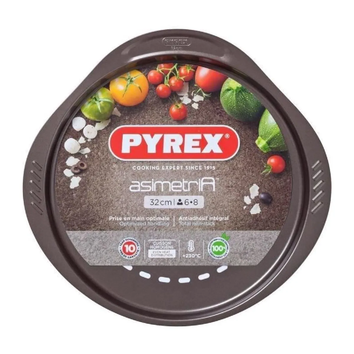 Pyrex Marron Plat À Pizza Asimetria 32 Cm - Métal - Image 3