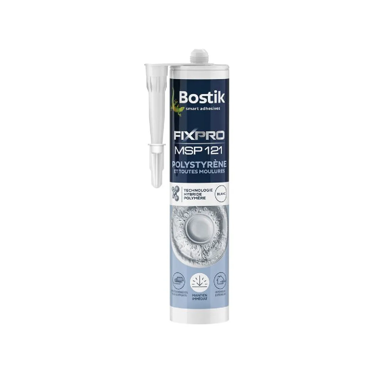 Bostik Mastic colle MS polymère polystyrène - Blanc