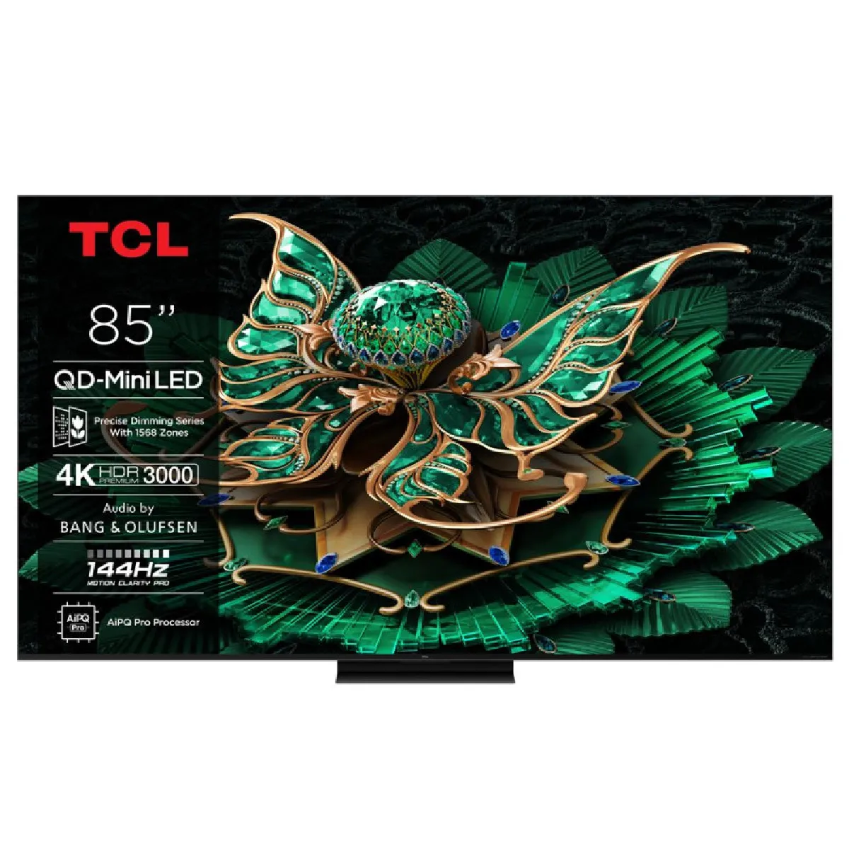 TV QD Mini LED Pro Tcl 85C79K 216 cm 4K UHD 2025 Aluminium brossé