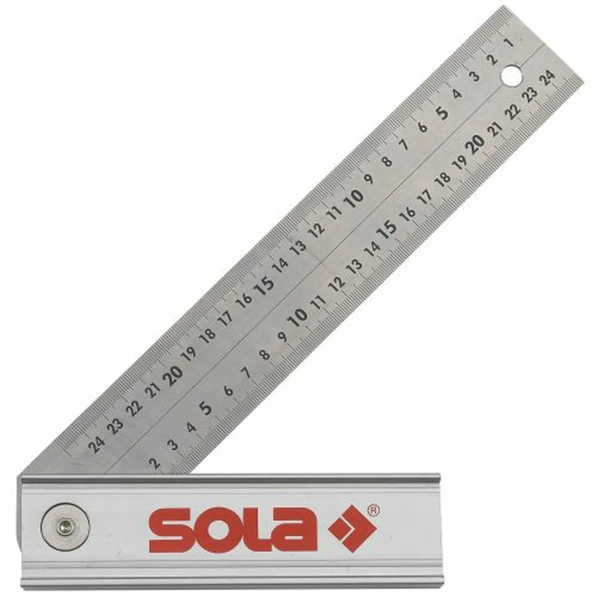 Equerre SOLA 25 x 17 cm Acier inoxydable Aluminium - Règle alu ...