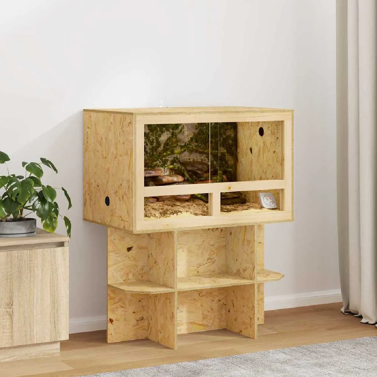 Terrarium VidaXL 80x50x50 cm – OSB - vue 2