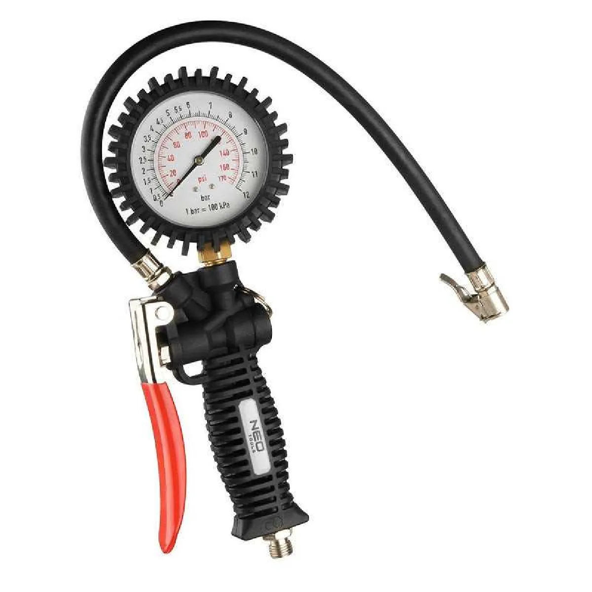 Neo Tools Pistolet De Gonflage Avec Manomètre