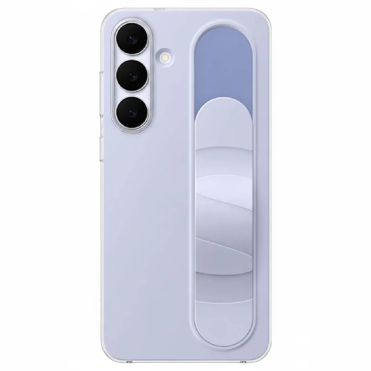 Samsung Coque pour Galaxy S25 FE en Silicone avec Poignée et Fonction Stand Bleu polaire