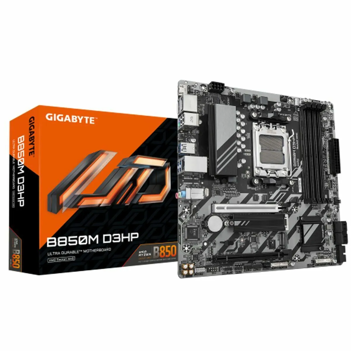 Gigabyte B850m D3hp - Carte-Mère - Micro Atx - Socket Am5 - Amd B850 Chipset - Usb-C 3.2 Gen 1, Usb 3.2 Gen 1 - Gigabit Lan - Carte Graphique Embarquée (Unité - Image 3