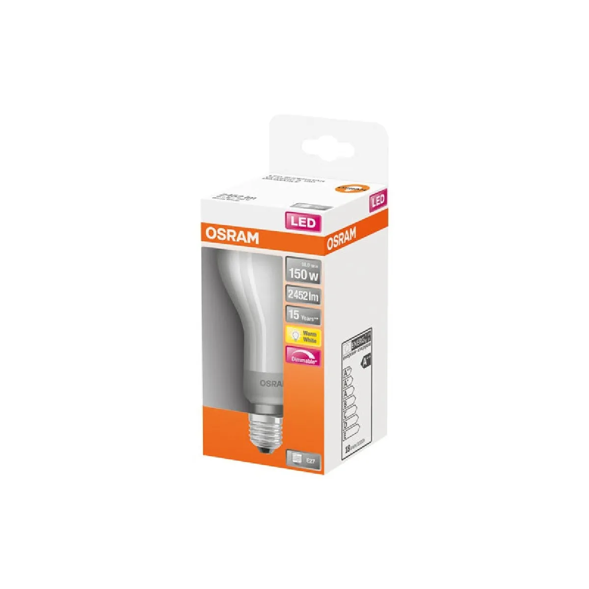 OSRAM LED std verre dépoli variable E27 2452lm chaud - vue 6