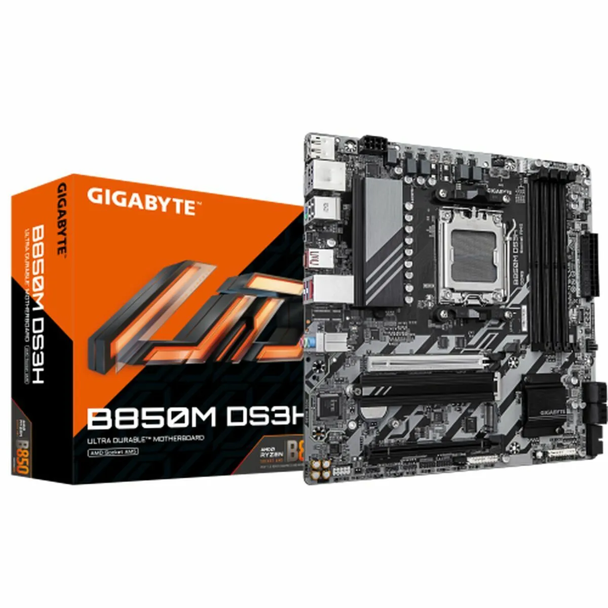 Gigabyte B850m Ds3h - Carte-Mère - Micro Atx - Socket Am5 - Amd B850 Chipset - Usb-C 3.2 Gen 1, Usb 3.2 Gen 2, Usb 3.2 Gen 1 - 2.5 Gigabit Lan - Carte - Image 6