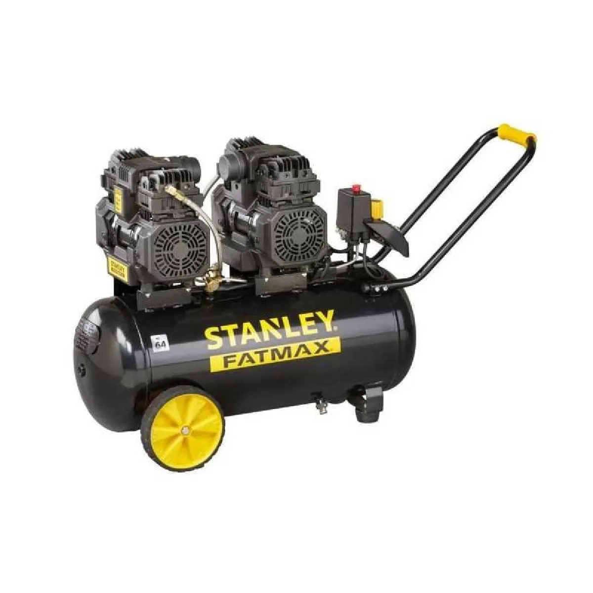 Compresseur professionnel Stanley Fatmax Sans huile Faible bruit 61 dB A 50 litres 8 bar - vue 4