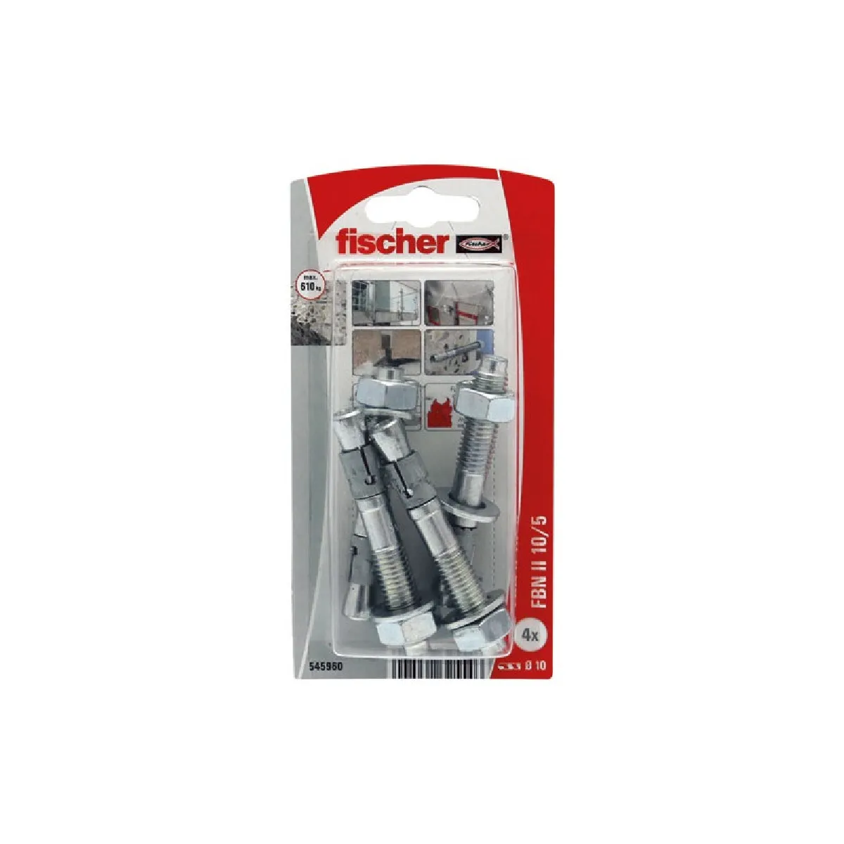 FISCHER Goujons fbn ii 105 4k blister de 10 - vue 2