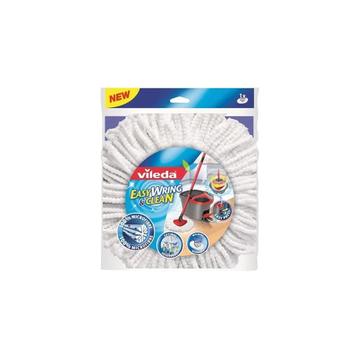 VILEDA Recharge pour balai EasyWring & Clean Microfibre
