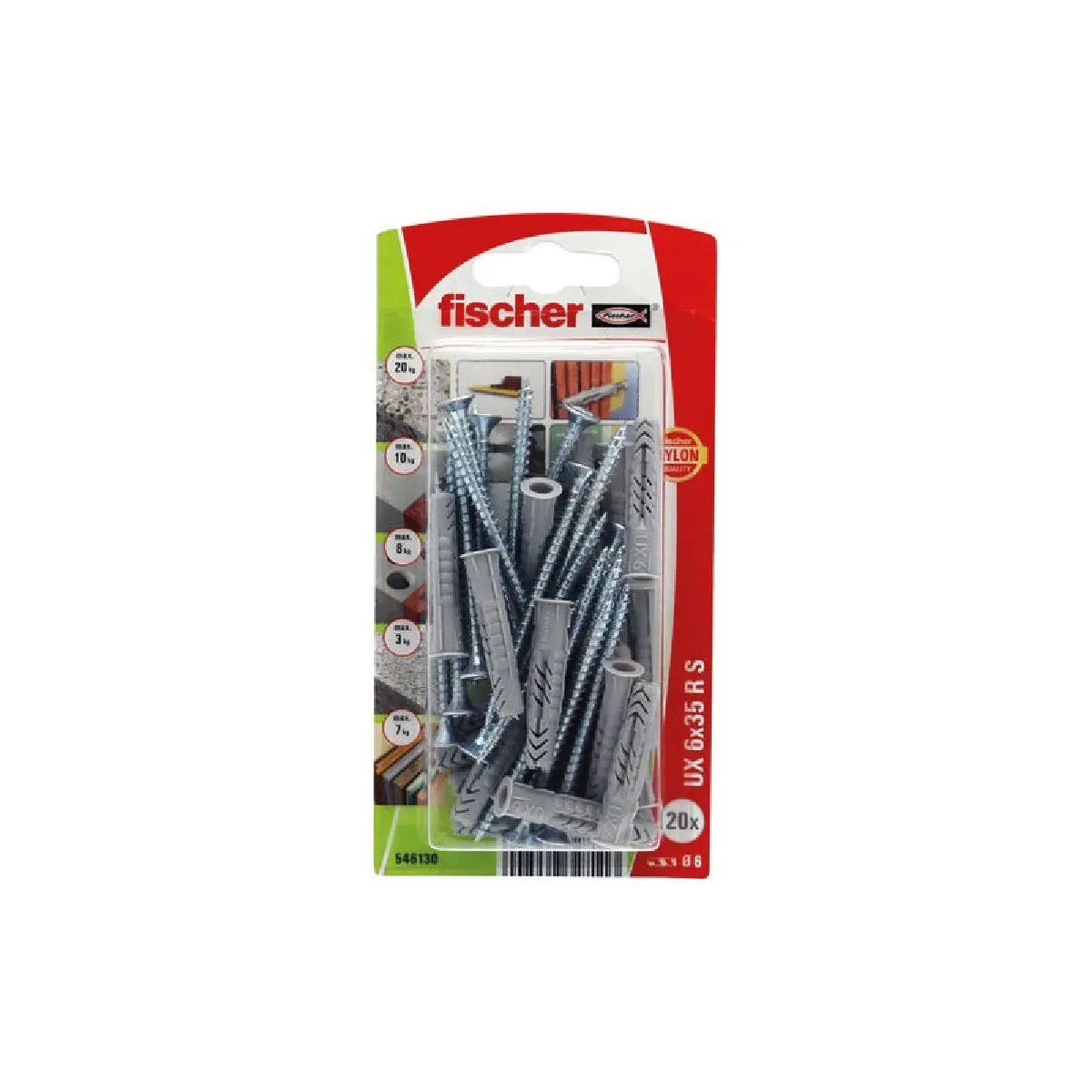 FISCHER Cheville multimat ux 6x35rs blister de - vue 2