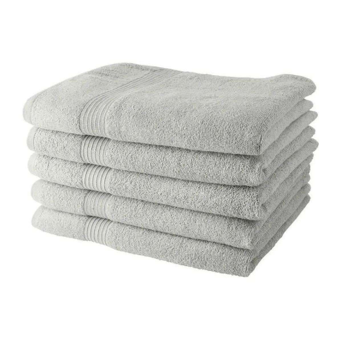 Lot de 5 Draps de Bain 70x130 cm 100% Coton - Craie