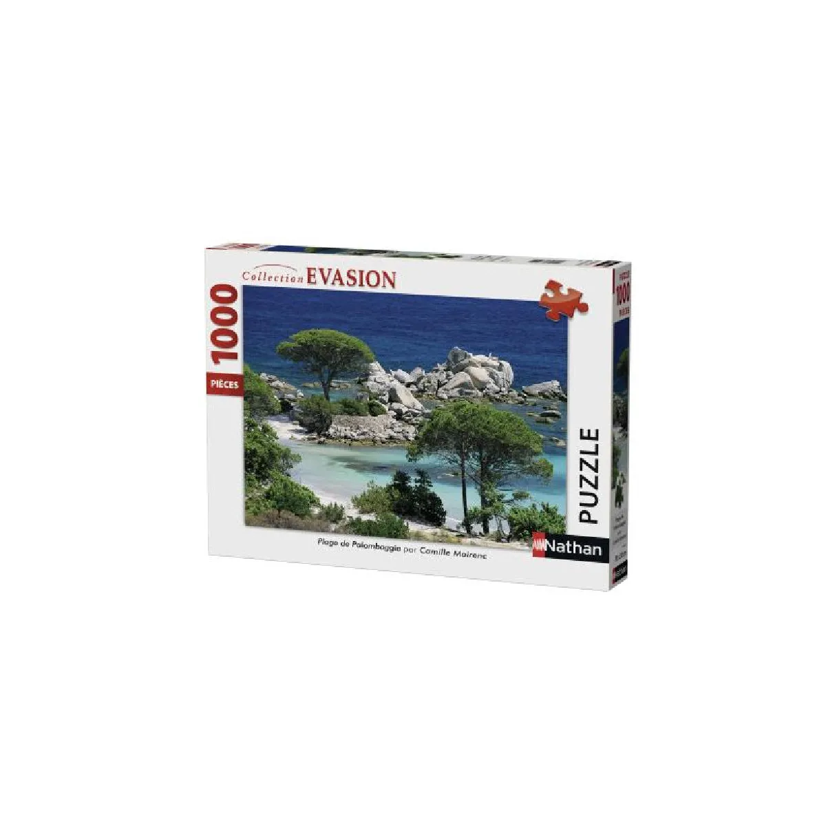 Puzzle 1000 pièces Corse du Sud : Plage de la Palombaggia Ravensburger Nathan - vue 3