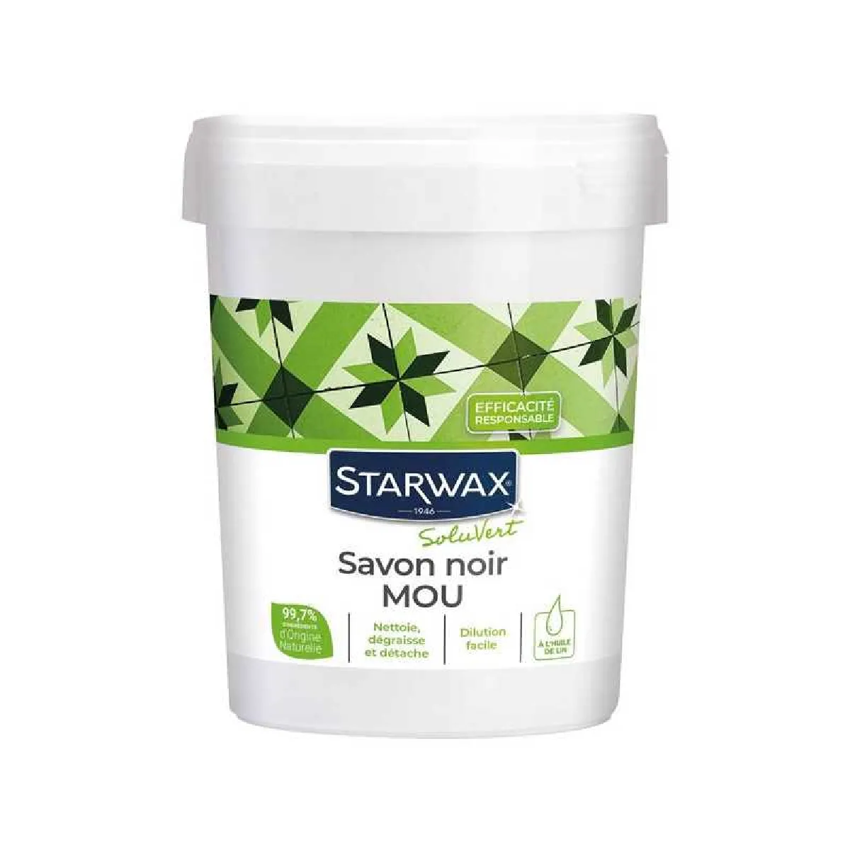 Starwax Noir Savon Mou Multi-Surfaces - 1 Kg