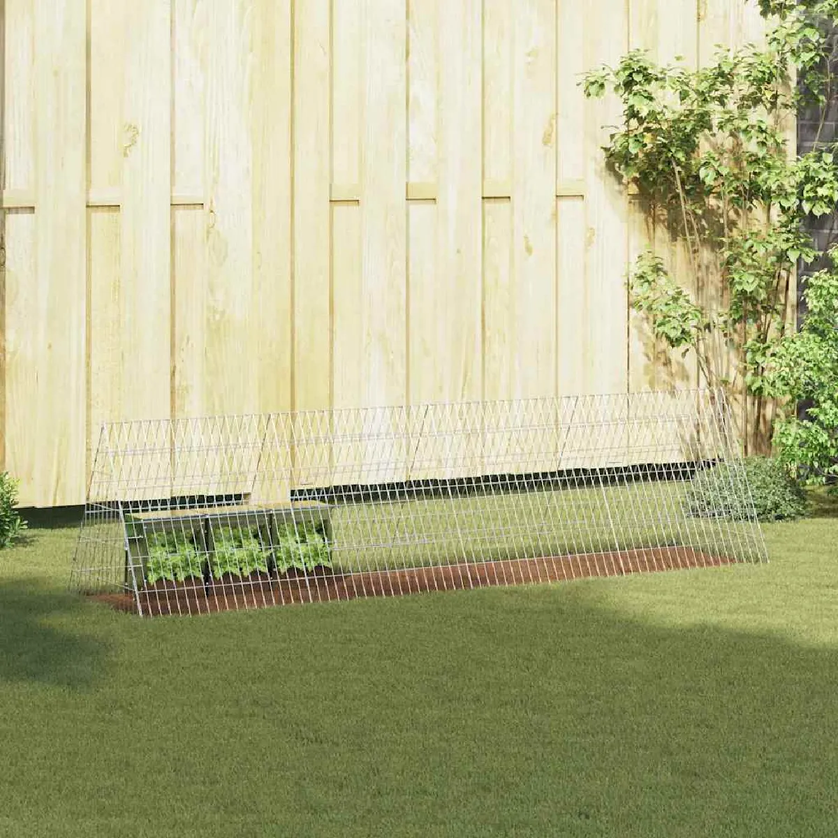 Cage Pour Lapins vidaXL 650 x 55 x 55 cm – Acier Galvanisé