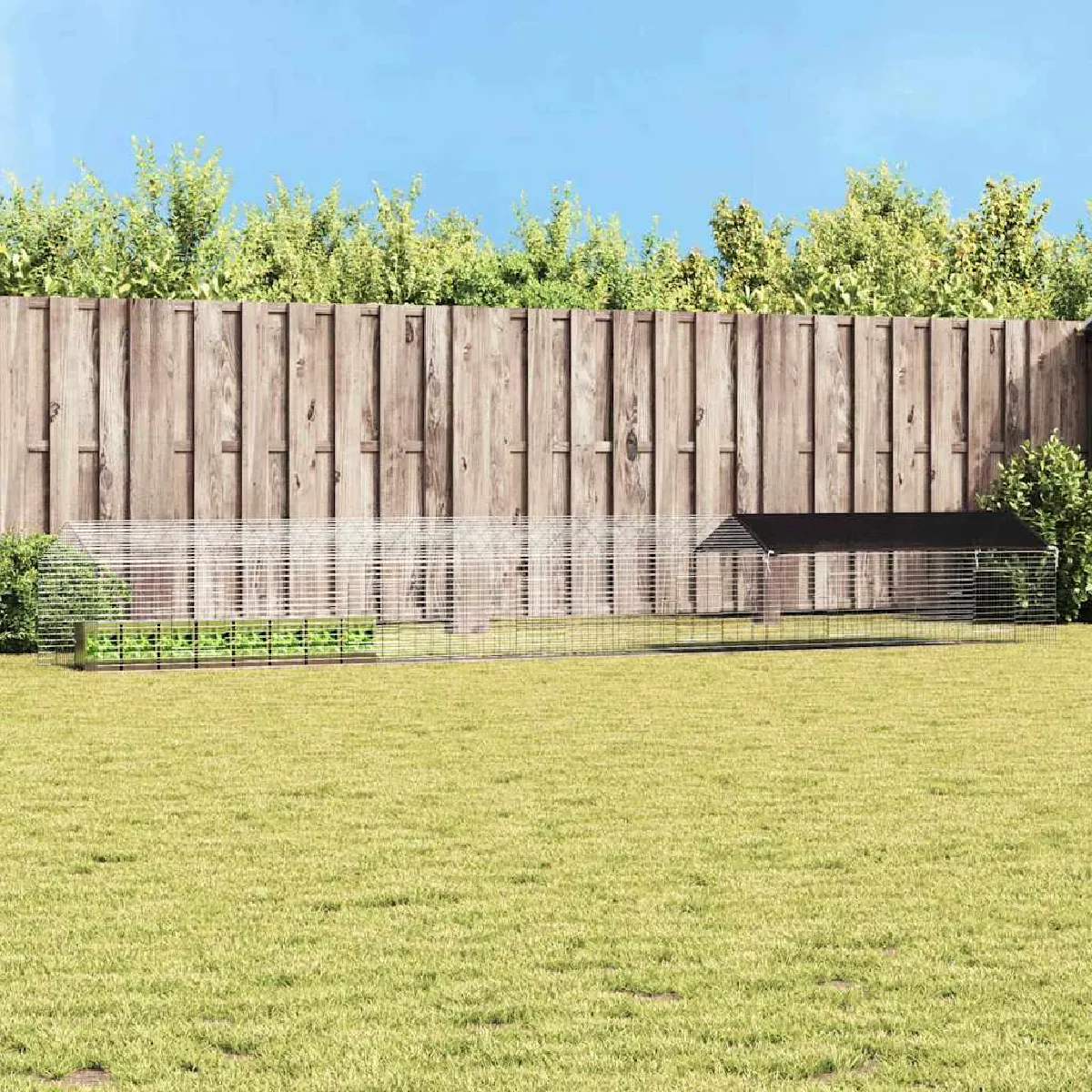 Comparer les prix de vidaXL Cage pour lapins Argent 600 x 78 x 78 cm Acier galvanisé