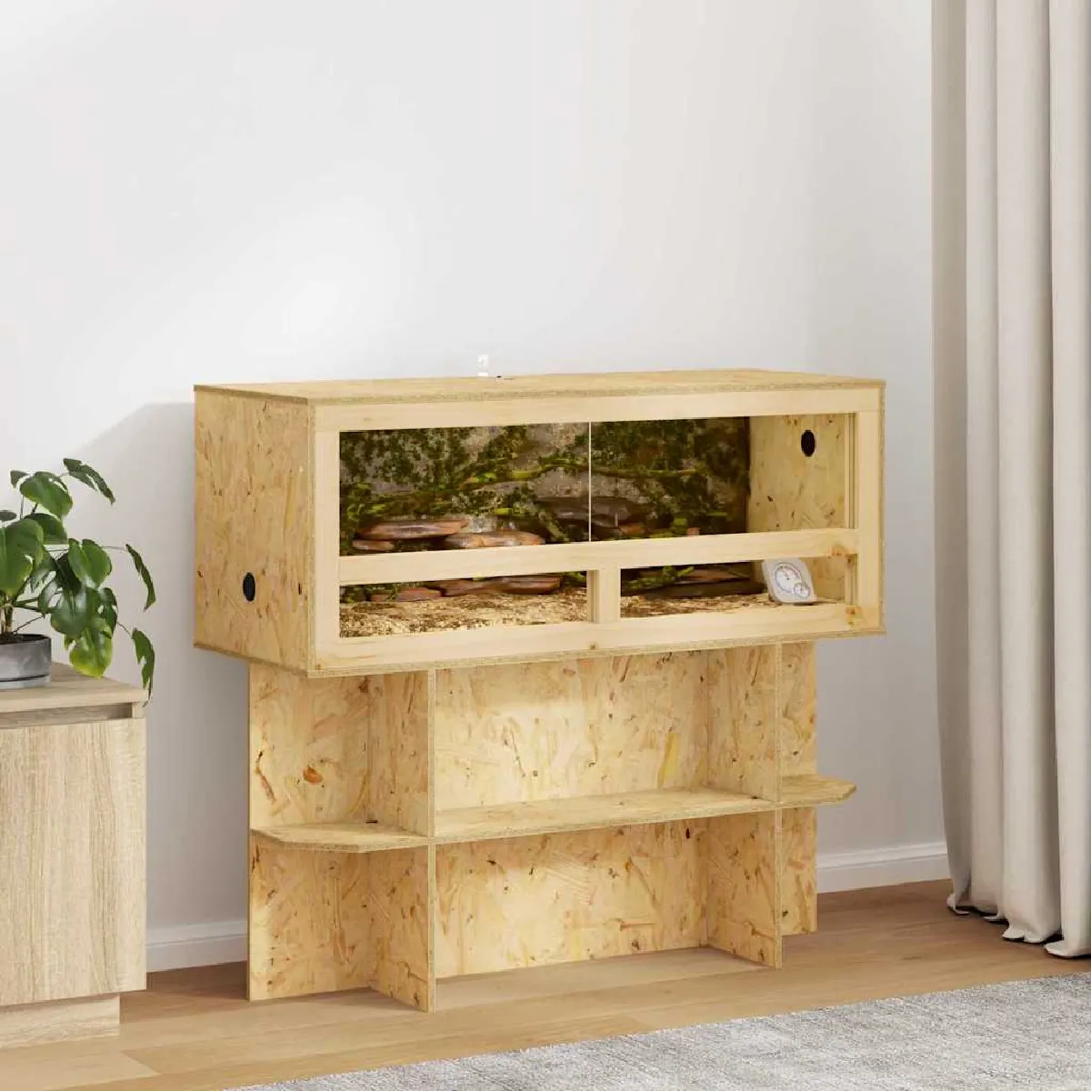 vidaXL Terrarium Marron 100 x 40 x 90 cm OSB