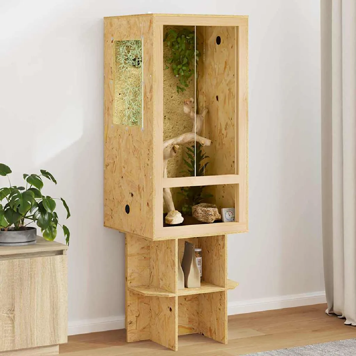 Terrarium vidaXL 50 x 50 x 130 cm – OSB - vue 4