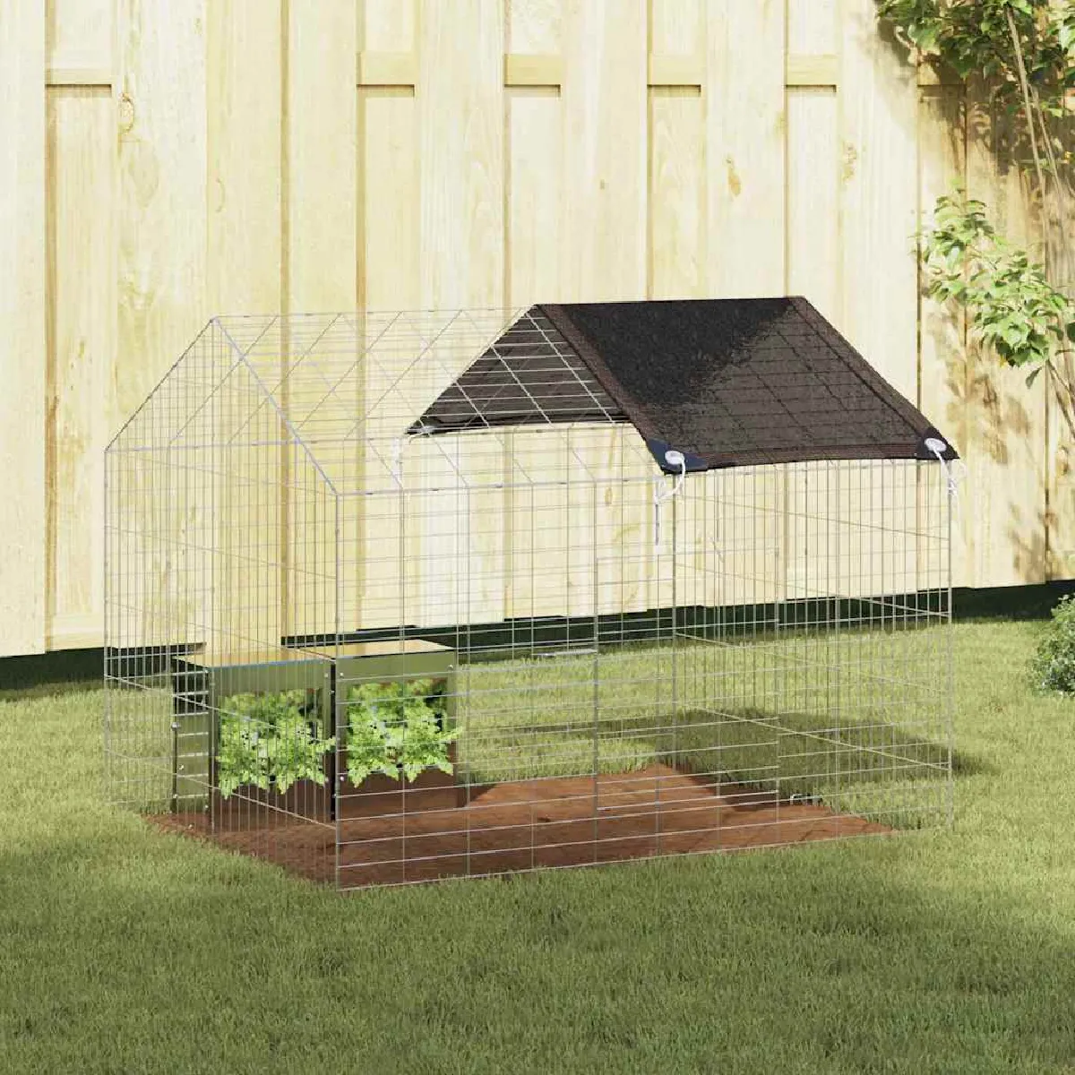 Comparer les prix de vidaXL Cage pour lapins Argent 100 x 78 x 78 cm Acier galvanisé