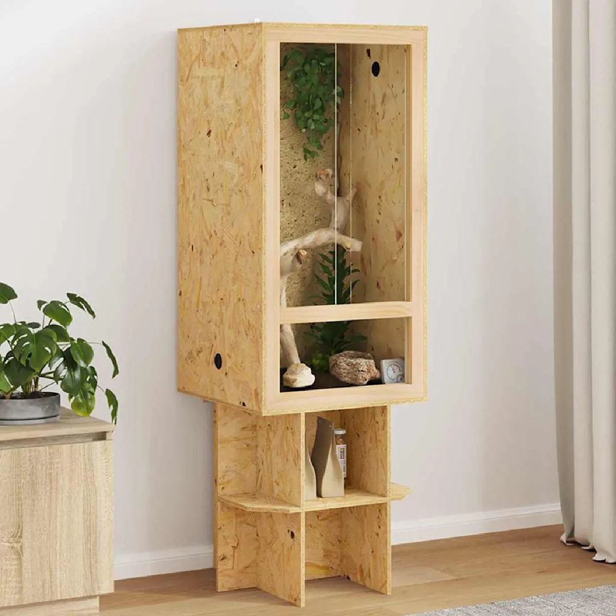 Terrarium vidaXL 50 x 50 x 130 cm – OSB - vue 3