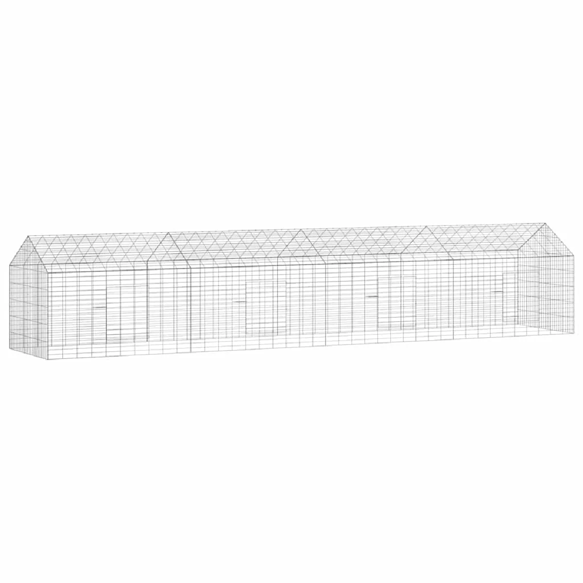 Cage Pour Lapins vidaXL - Acier Galvanisé 400 x 78 x 78 cm - vue 5