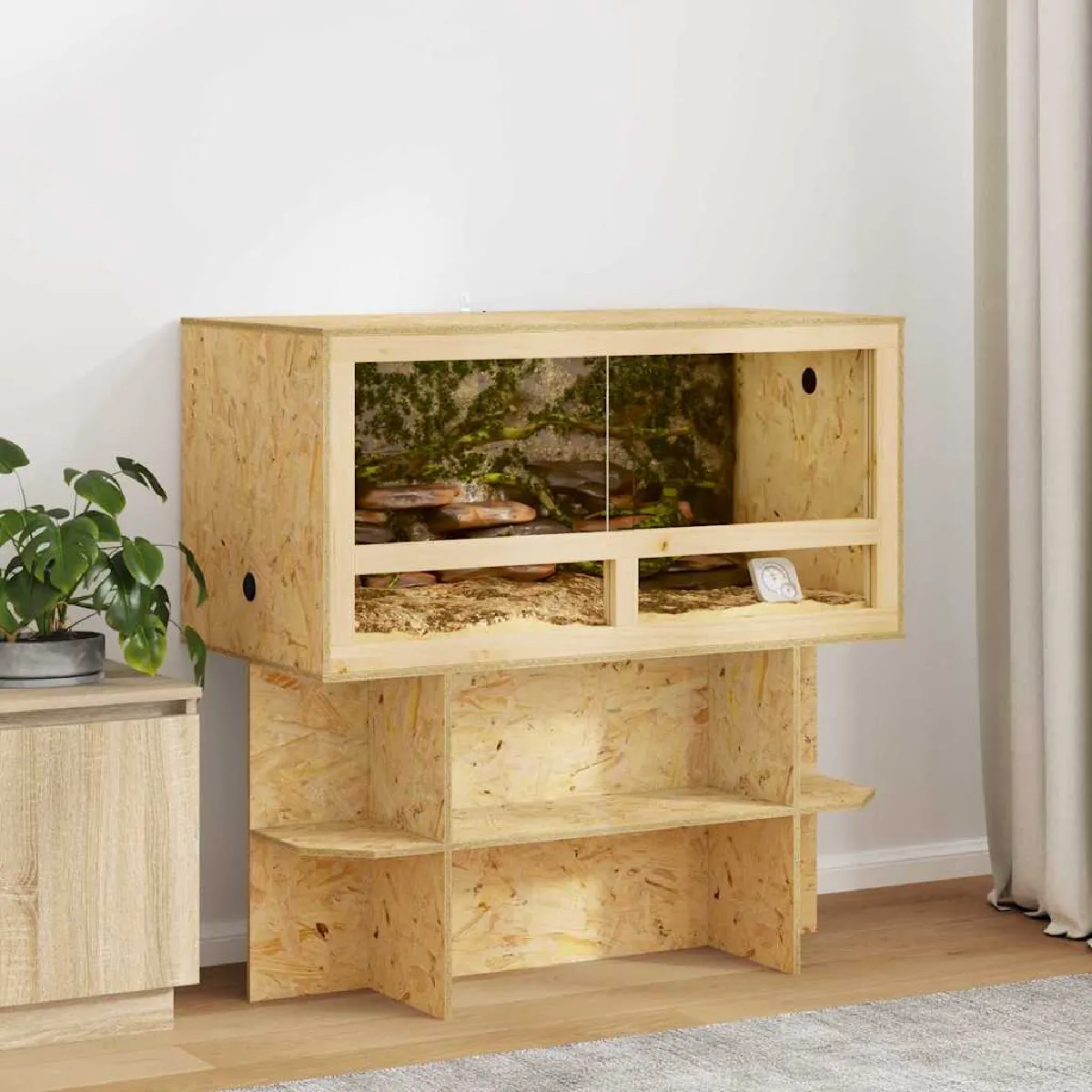 vidaXL Base de Terrarium 100 x 50 x 50 cm OSB - vue 2