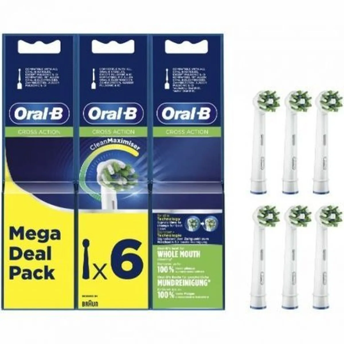Rechange brosse à dents électrique Oral B 6 Unités - vue 2