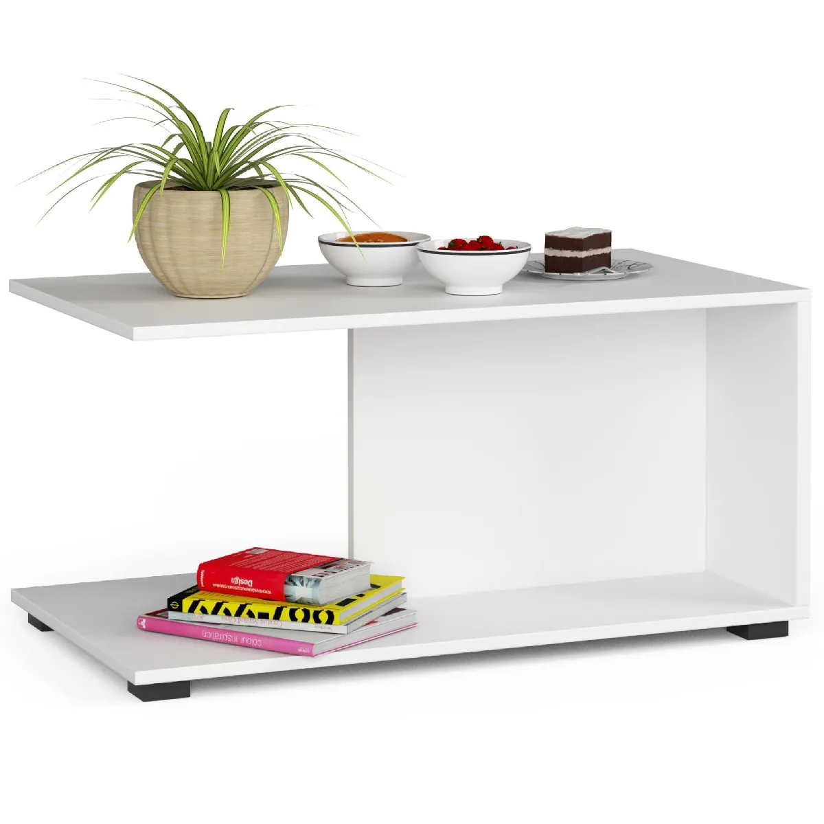 Meilleurs prix pour Akord Table Basse Margo Blanc 90X50X45