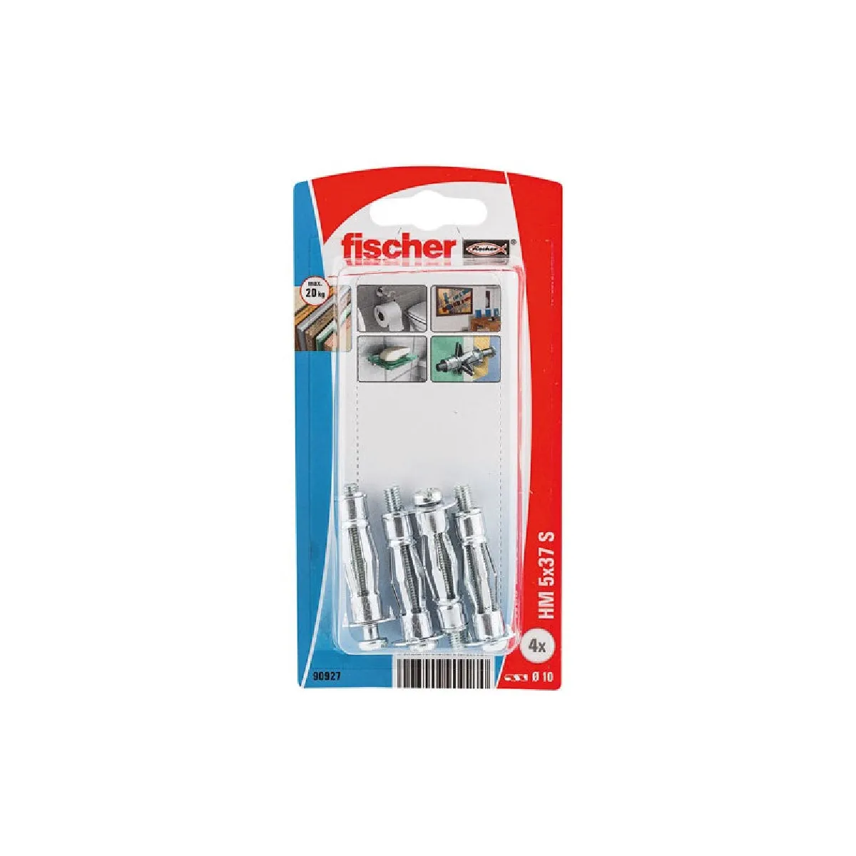 Cheville FISCHER HM 5x37 Métal Lot de 4 Fixation corps creux - vue 2