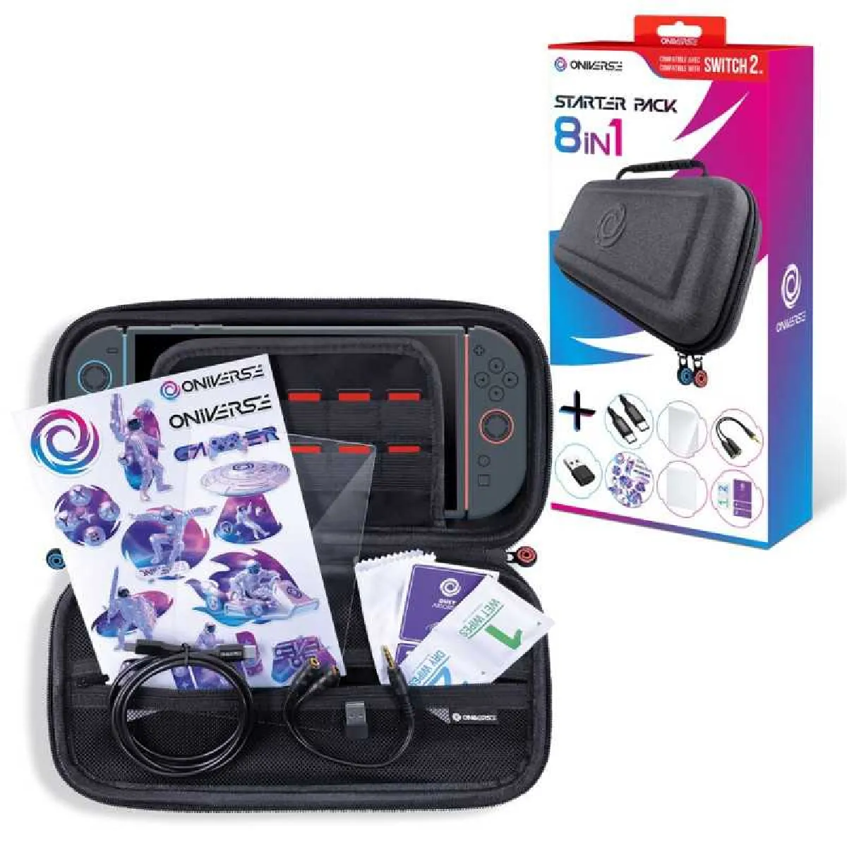 Oniverse Gris Kit De Démarrage 8 En 1 Pour Nintendo Switch 2 - Image 3