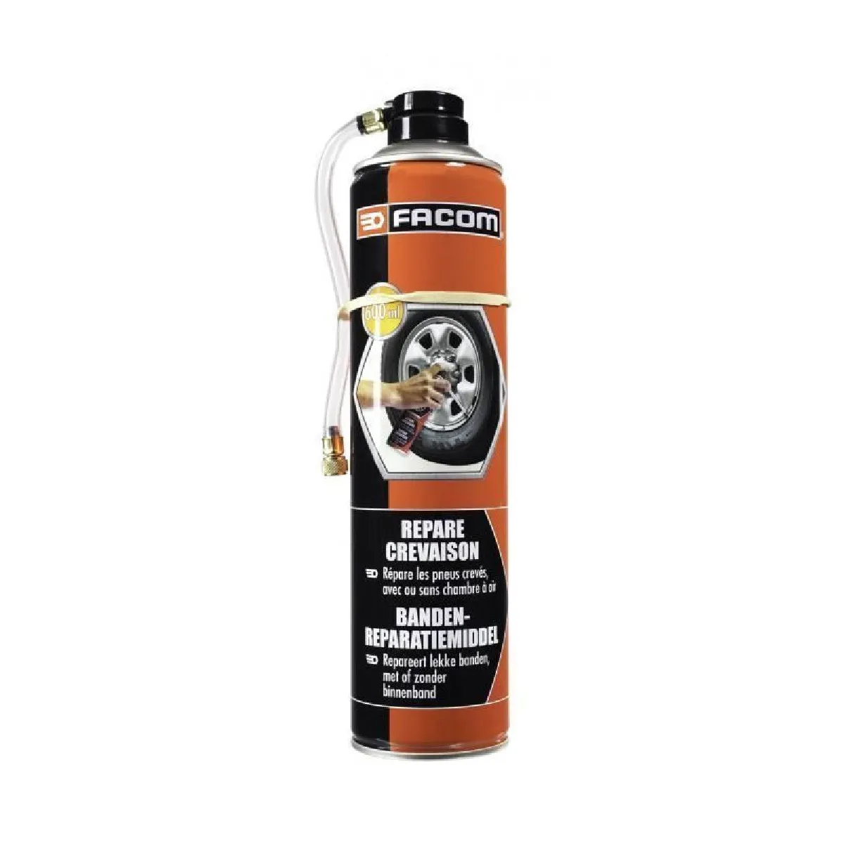 Répare Crevaison FACOM – Aérosol 600 ml Avec ou Sans Chambre à Air - vue 2