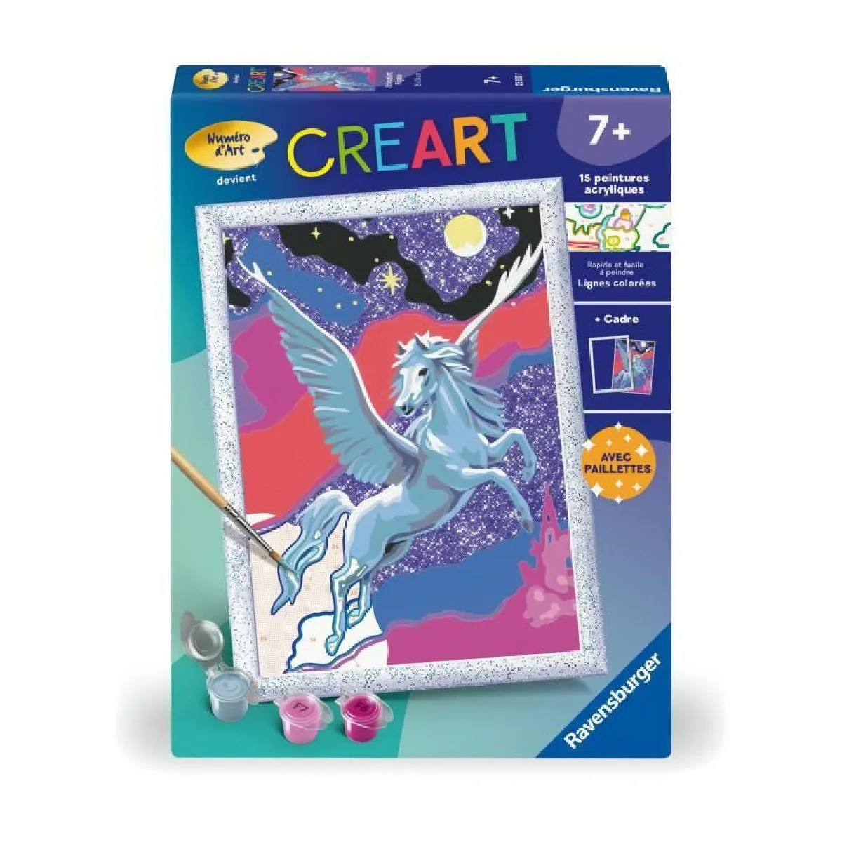 Ravensburger CreArt Kids 18x24 cm Numéro d'art Chiots Beagle Kit de Peinture par numéros Dès 12023033 - vue 4