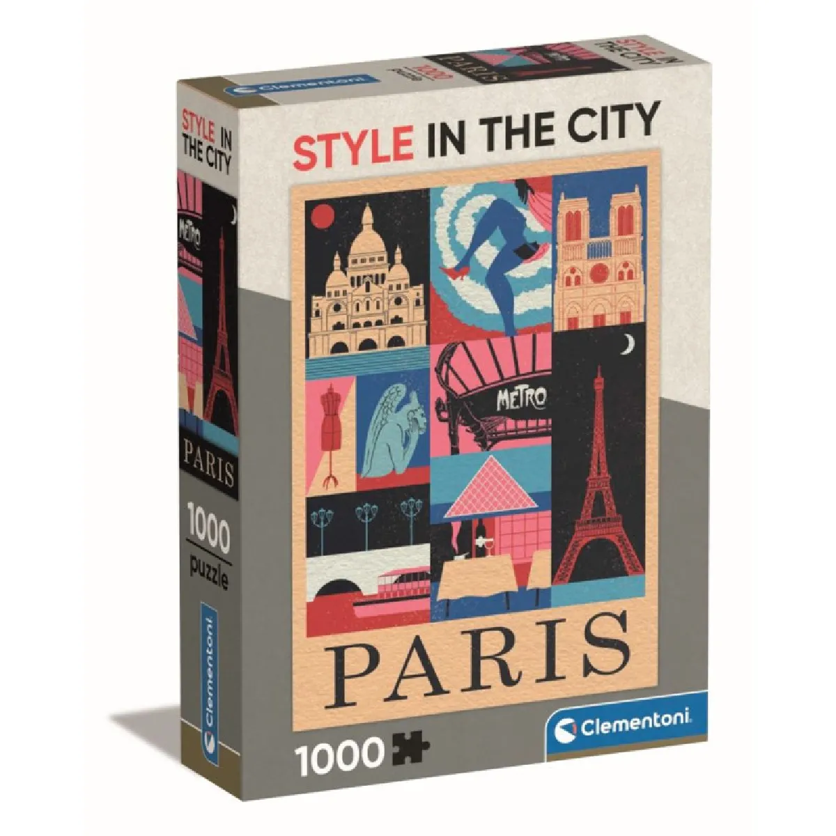 Puzzle compact 1000 pièces Clementoni Style in the City Paris