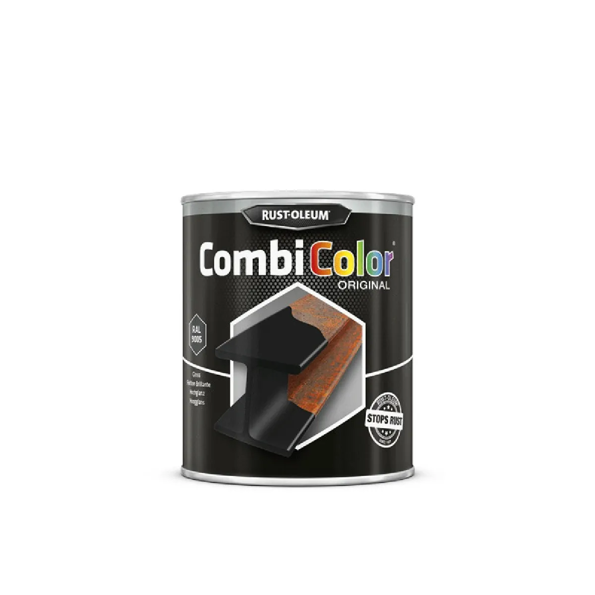 Rust-Oleum Peinture antirouille - métal brillant - 0,75 l - noir - Combicolor RUST-OLEUM