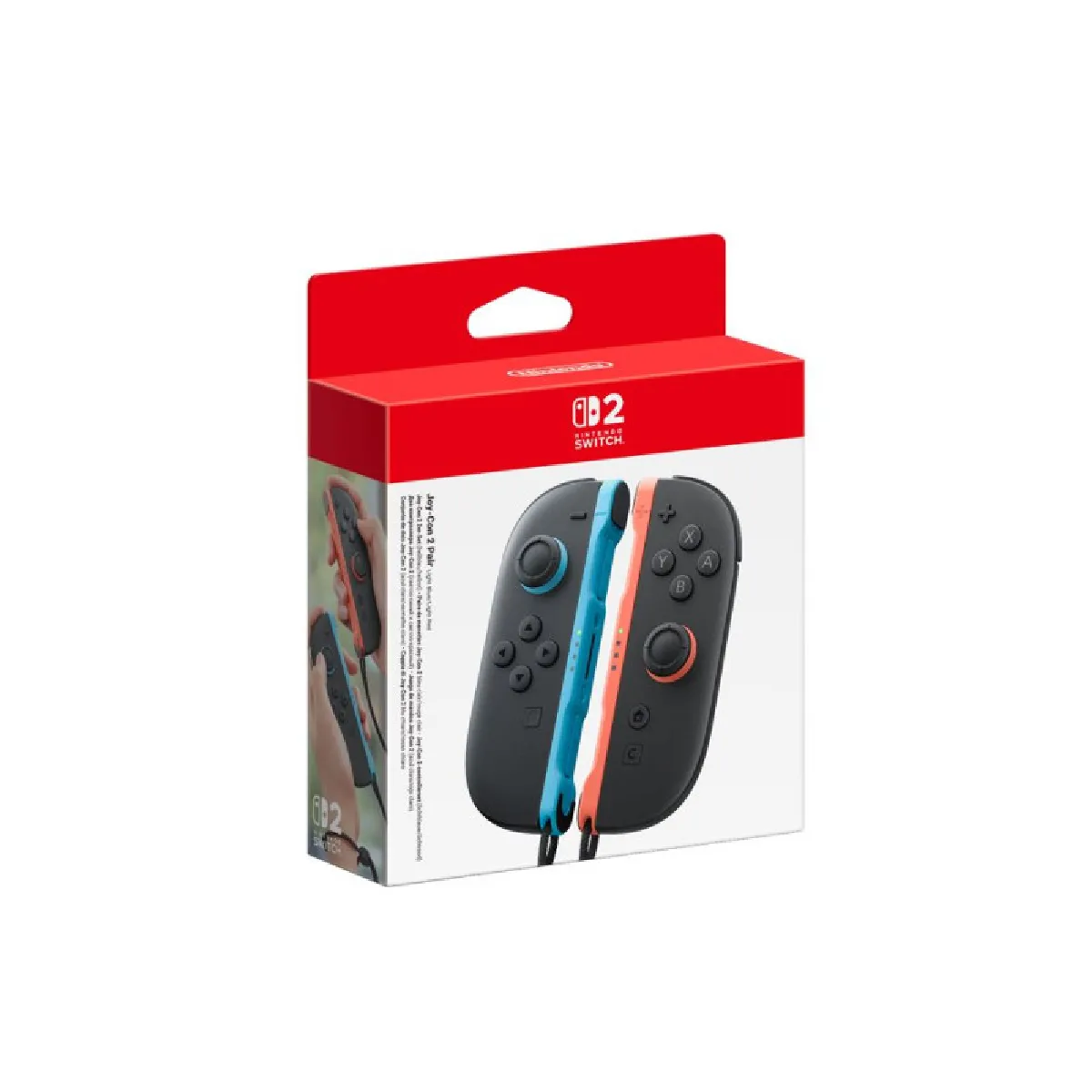 Paire de manettes Nintendo Joy Con 2 gauche et droite Nintendo Switch 2 Bleu clair et Rouge clair